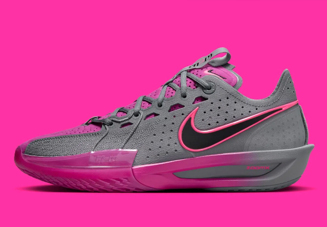 耐克GT灰粉新配色Nike G.T. Cut 3 “Hot Fuchsia​” 耐克粉色球鞋货号：DV2913-006