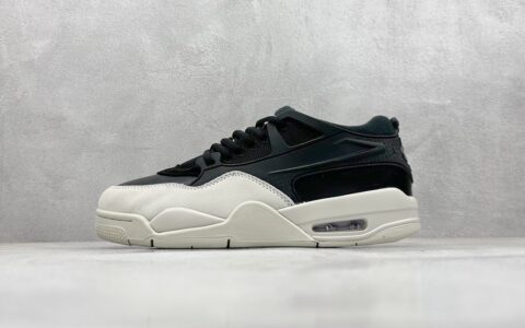 AJ4灰黑低帮Air Jordan 4 Retro RM AJ4新款低帮球鞋AJ4尺码对照表货号FQ7939-001