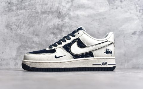 CJ纯原版本耐克空军斯图西联名低帮Nike Air Force 1'07 Low耐克空军黑白熊猫联名款货号XZ6188-728